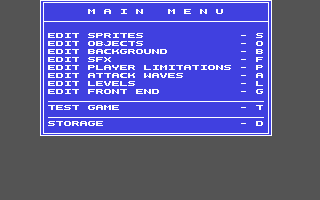 This is what the C64 menu screen looks like