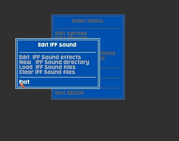 This is the EDIT IFF SOUND menu